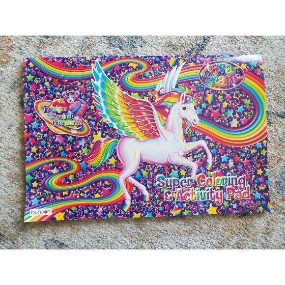 Lisa Frank Large Super Coloring & Activity Pad Book 16" x 11" 64 pgs Brand New - Picture 1 of 9